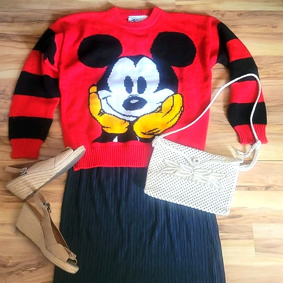 Vintage 90s Mickey Mouse Sweater S - Picture 1 of 11